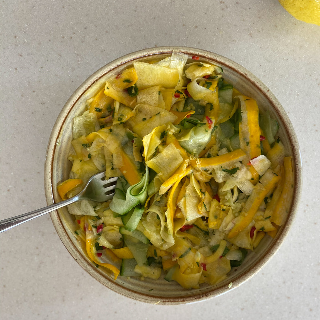 5 minute courgette salad